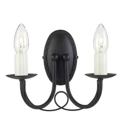Aplica Minster 2 Light Wall Light – Black