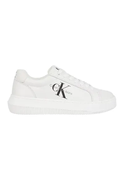 Pantofi sport din piele cu logo - Alb murdar