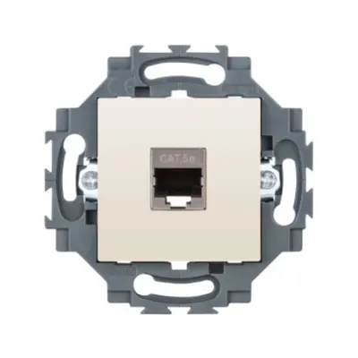 Priza Rj45 - 4 Pairs - Category 5e - Ftp - Toolless - 2 Module - Ivory - Dahlia