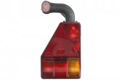 Stop spate stanga EARPOINT (12V, cu intermitent, cu far ceata, cu stop, lumina de parcare, reflector triunghiular, cu lampa cu brat extensibil, suruburi, numar de conexiuni: 5, conector: Bayonet 5PIN)