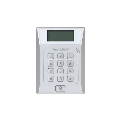 Cititor de proximitate cu tastatura IP Hikvision DS-K1T802E, PIN/card, EM, 3.000 carduri, 10.000 evenimente