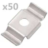 vidaXL Cleme de gard tip fluture, 50 buc., oțel inoxidabil