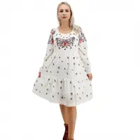 Rochie Alba cu broderie traditionala - Maximiliana 2