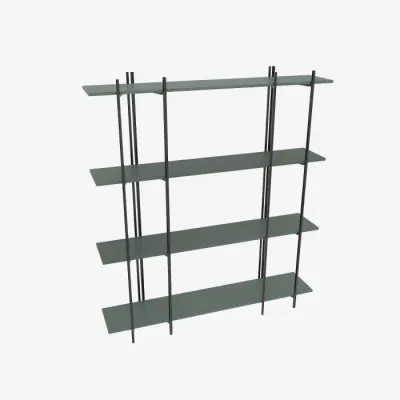 Raft MOSS, verde + negru, 160x29,6x180 cm