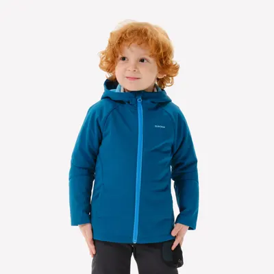 Geacă Softshell Drumeție MH900 Albastru Copii 2-6 ani