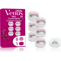 Gillette Venus PRO ComfortGlide Sugarberry rezerva Lama + capac de protecție 6 buc