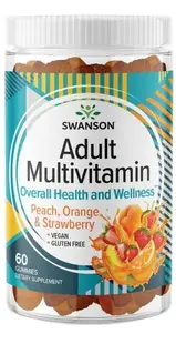 Adult Multivitamin, 60 comprimate masticabile, Swanson