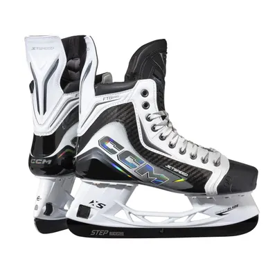 Pantofi de hochei CCM JetSpeed FT8 Pro White SR, conici