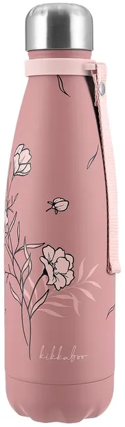 Sticlă termică KikkaBoo - Flora, 500 ml, Blush