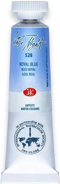 Vopsea de acuarelă Nevskaya Palitra Leningrad nopti albe - 528, albastru regal, 10 ml