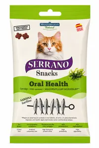 Recompense pentru pisici Serrano Snacks Oral Care cu sardine 50 gr