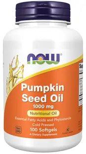 Pumpkin Seed Oil, 1000 mg, 100 capsule, Now
