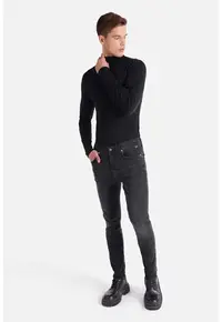 Pantaloni De Barbati Negru Skinny Fit Cl1066243