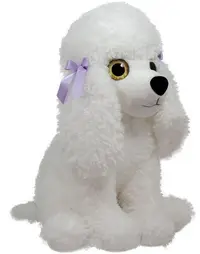 Jucărie de pluș Amek Toys - Poodle Dog, alb, 45 cm