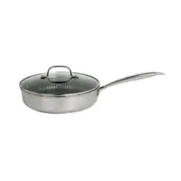Tigaie Adanca din Inox, cu Capac, Strat Antiaderent, Diametru 26 cm
