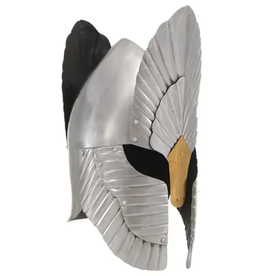 Gossi coif cavaler medieval, fantezie, jocuri roluri, argintiu, otel