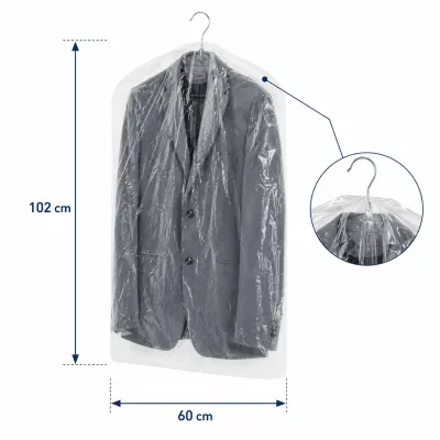 Huse transparente pentru haine (set 100 buc) - 60x102cm