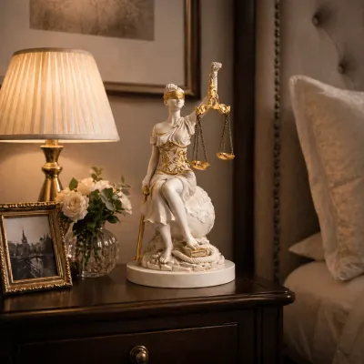 Statueta decorativa Lady Justice 34 cm – simbol al echilibrului si elegantei