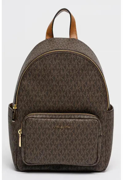 Rucsac cu model monograma Tanner - Negru/Maro