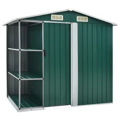 Gossi sopron de gradina cu etajera, verde, 205 x 130 x 183 cm, fier