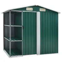 Gossi sopron de gradina cu etajera, verde, 205 x 130 x 183 cm, fier