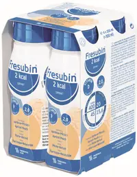 Fresubin 2kcal Drink cu Fibre, Caise cu Piersici, 4 x 200 ml, Fresenius Kabi