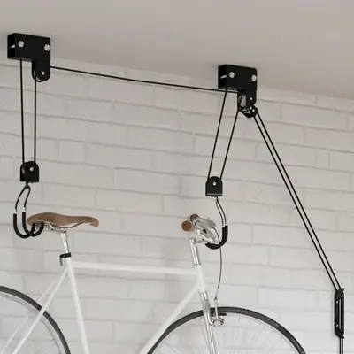 Gossi palan pentru biciclete cu suport pe tavan, 57 kg