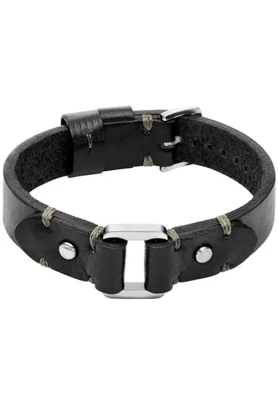 Bratara Machine piele JF04946040 - Negru - Argintiu
