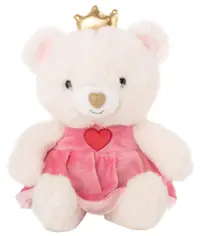 Jucărie de pluș Amek Toys - Urs în rochie și coroană, 21 cm