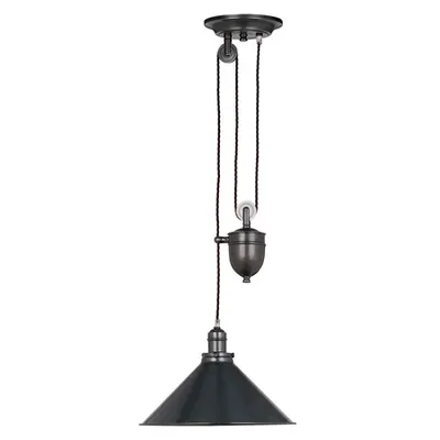 Lampa suspendata Provence 1 Light Rise and Fall Pendant – Old Bronze