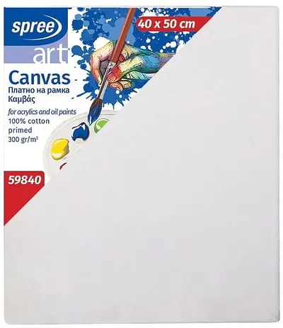 Pânză de pictură pe ramă Spree Art - 40 х 50 cm, 100% bumbac