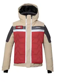 Geaca de schi 3 in 1 bej - poliester - cu gluga - pentru barbati -
