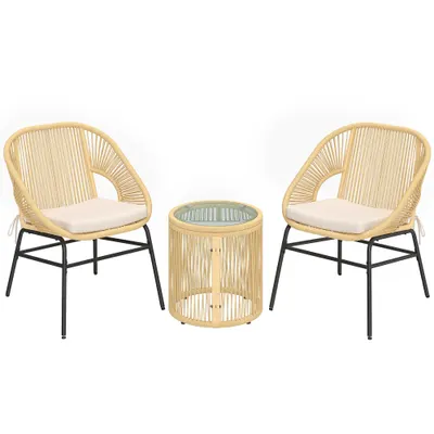 Outsunny bistro mobilier ratan polyrattan | Aosom Romania