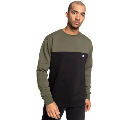 Bluza barbati Dc Shoes Rebel Crew Block 3 Green/black, Verde