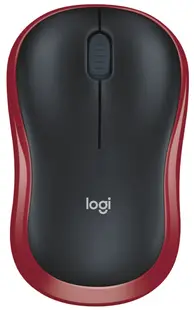Mouse Logitech - M185, optic, wireless, rosu/negru
