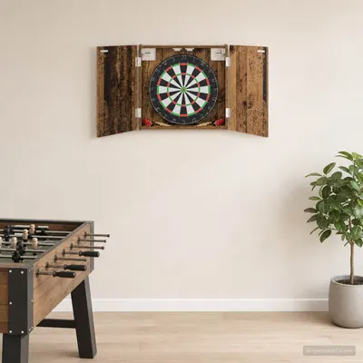 vidaXL Cabinet pentru ținte de darts Lemn vechi 56 x 12 x 53,5 cm