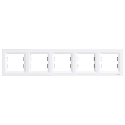 Placa ornament 5 module alba Asfora