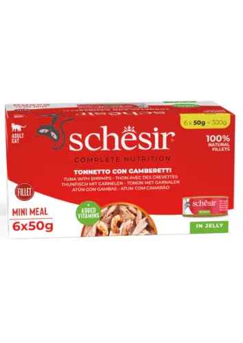 Schesir Ton/Creveti In Jelly 6X50 g