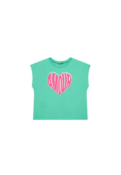 Tricou pentru fete 3JERC10PB - Bumbac - Verde - Verde