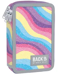 Penar cu rechizite BackUp EW - Waves, cu 3 fermoare
