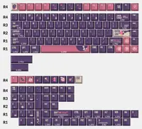 Capace pentru tastatura mecanică Keychron - PBT-112 Lunar Witch, PBT, profil Cherry