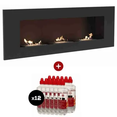 Pachet DELTA 3 Negru - 120 x 40 + 12L bioetanol