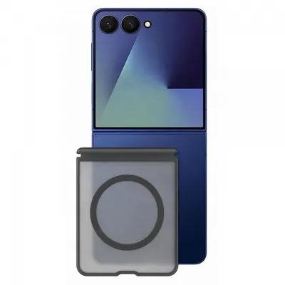 Husa MagSafe pentru Samsung Galaxy Z Flip8 F776, Blueo, Skin Friendly Anti-Drop, Neagra Satinata