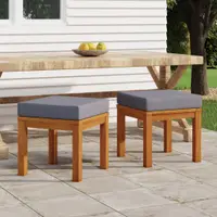 Gossi scaune gradina cu perne, 2 buc., 40x40x42 cm lemn masiv acacia