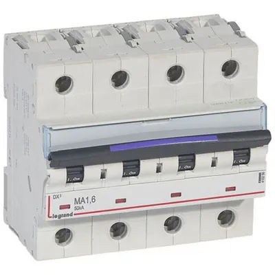 Disjunctor magnetic simplu DX³-MA - 4P - 1,6 A - 50 kA - curba MA - 6M