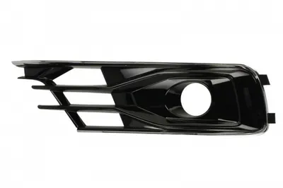 Grila bara fata dreapta cu ornament cromat cu locas proiectoare, plastic, negru crom potrivit AUDI A6 C7 20115-2018
