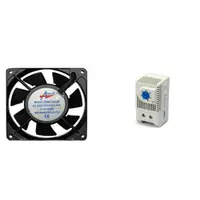 Ventilatie Optima Tablou Electric: Ventilator Industrial 92x92x25mm 220V si Termostat Control Temperatura