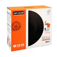 Serviciu de Masa 18 Piese, Zelie Black, Sticla Opal, Negru