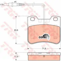 Set placute frana, frana disc TRW GDB1031