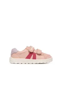 Pantofi sport copii - piele naturala - roz - velcro